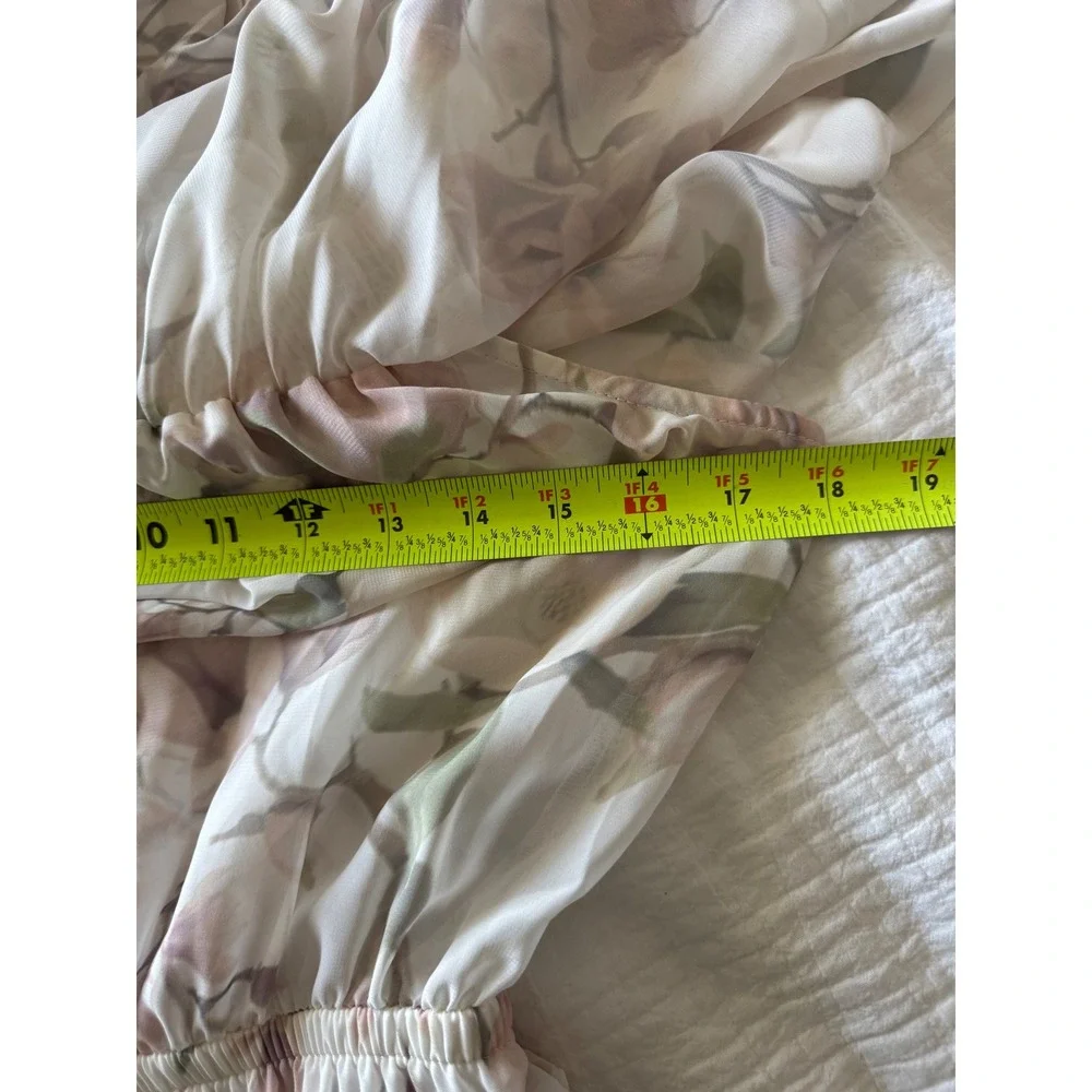 Show Me Your Mumu Floral Maxi Dress Large Off Shoulder Ruffle Garden Party Boho - Picture 8 of 8